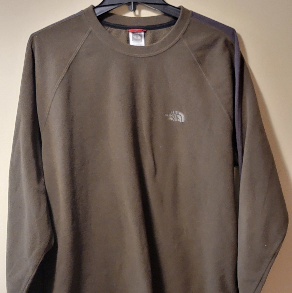 The North Face Fleece Pullover Mens XL Brown Long Sleeve Crewneck Outdoor Sweats